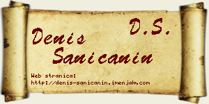 Denis Saničanin vizit kartica